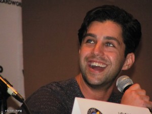Josh Peck cracking up at his Q&A panel