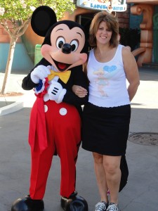 Joyce Kessel and Mickey Mouse