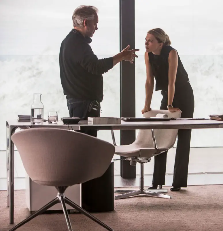 James Bond Spectre Director Sam Mendes and Lea Seydoux