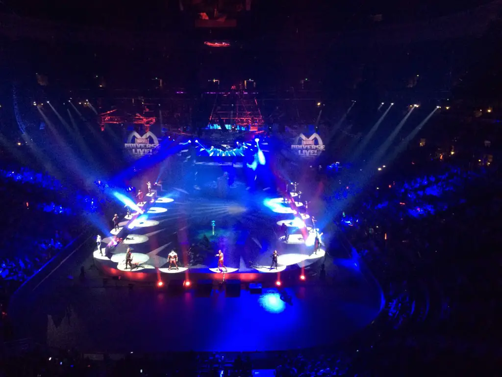 The heroes of the Marvel Universe Live! arena show