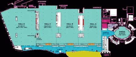 Map of first floor of Anaheim Convention Center