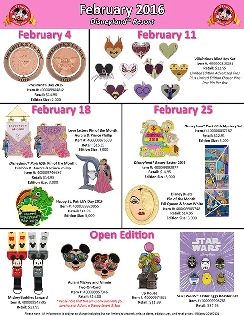 Feb. Disney Pins (2)