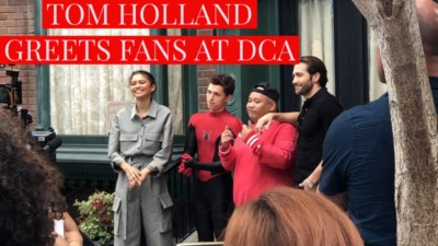 Tom Holland Surprises Guests This Morning at Disney California Adventure Park While Dressed as Spider-Man