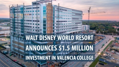 Walt Disney World Resort announces $1.5 million investment in Valencia College for state-of-the-art culinary arts and hospitality facility in downtown Orlando