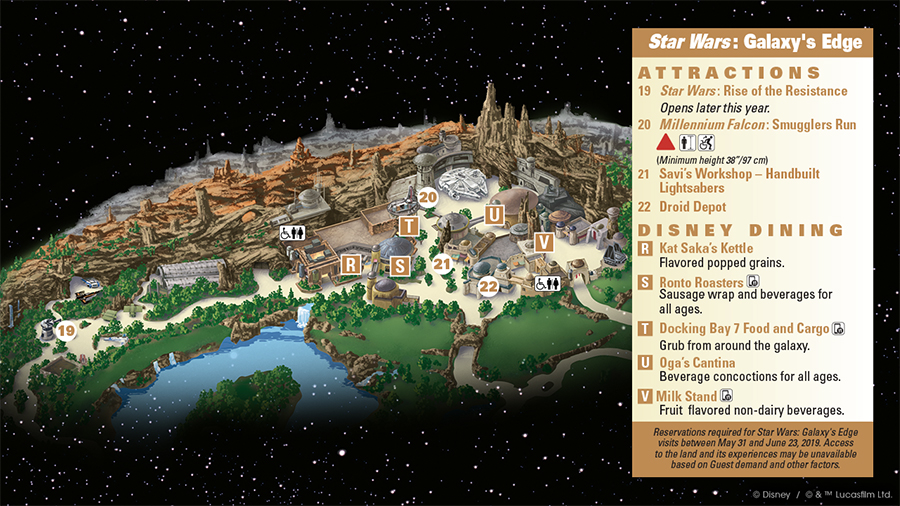 Star Wars: Galaxy's Edge - Disneyland Map