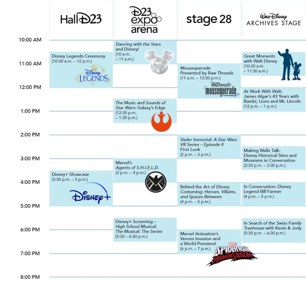 Friday D23 Expo 2019 Schedule