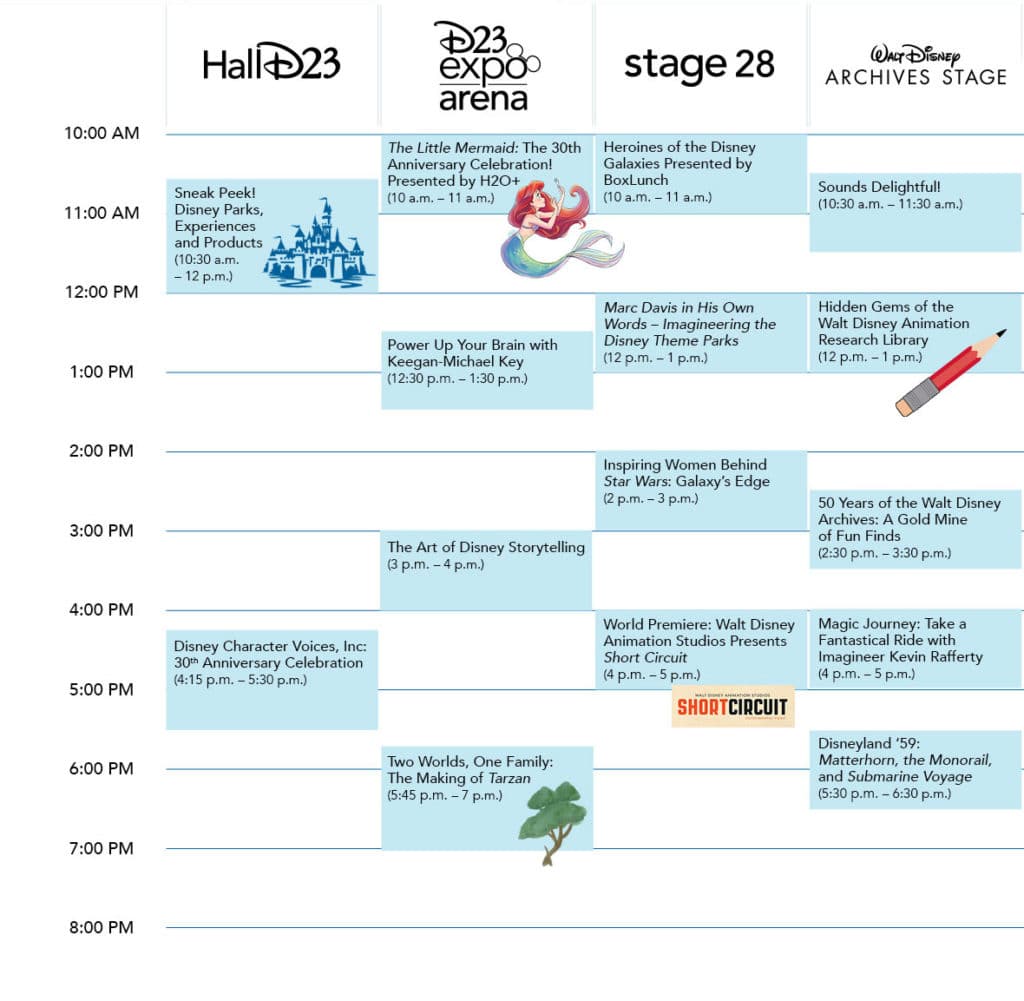 Sunday D23 Expo 2019 Schedule