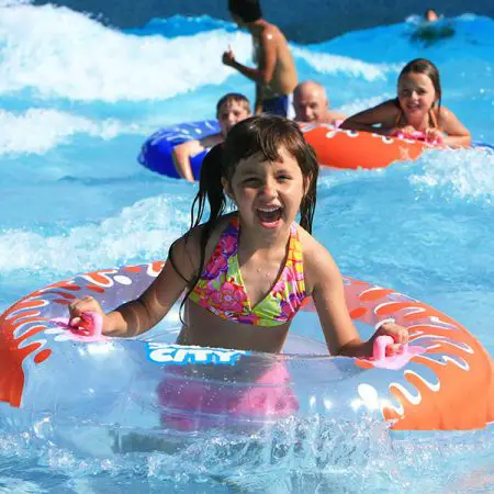 Knott's Soak City Girl in Wave Pool